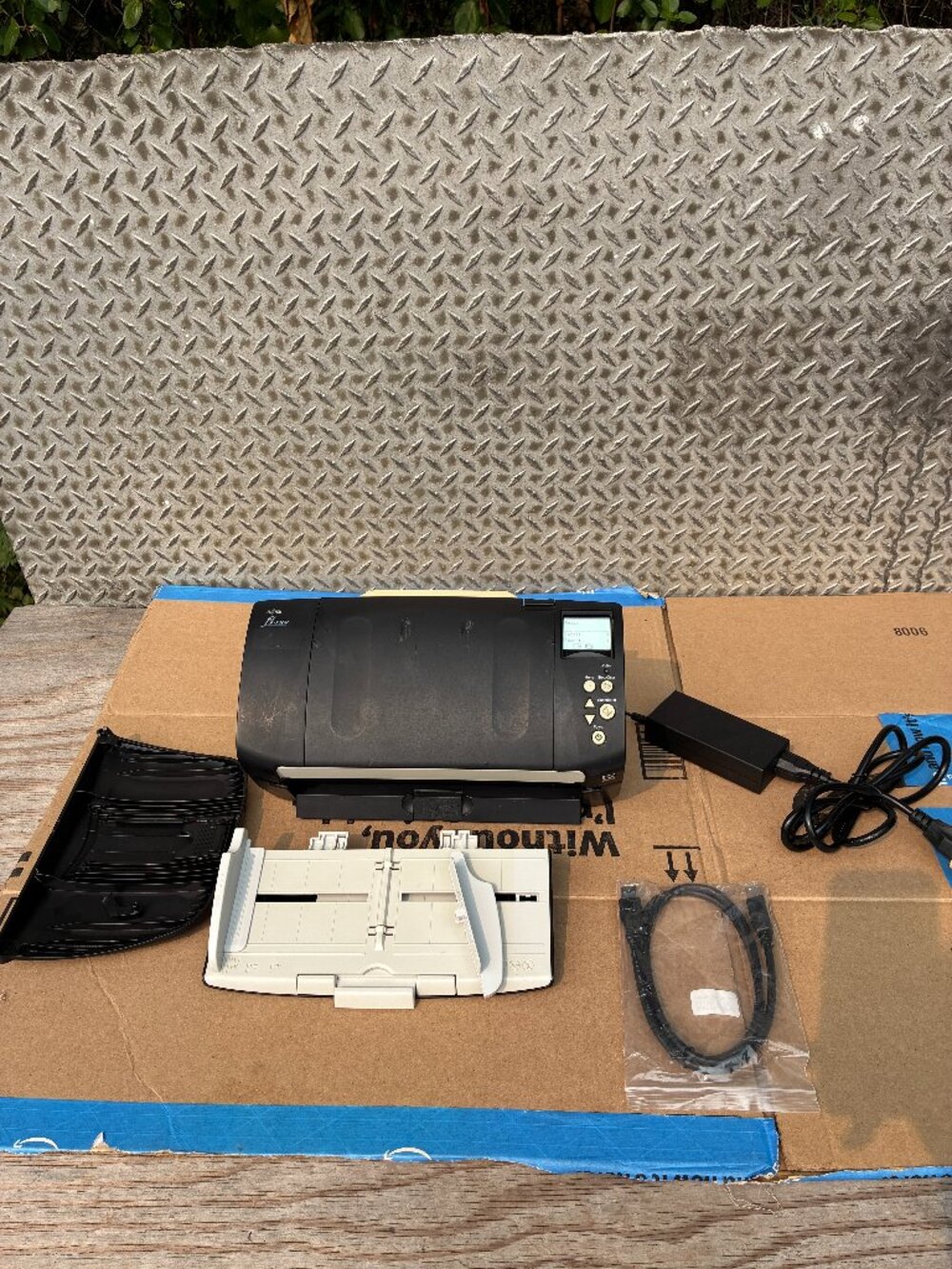 Fujitsu fi-7160 High Speed Desktop Document Scanner With Power Adapter Cord READ
